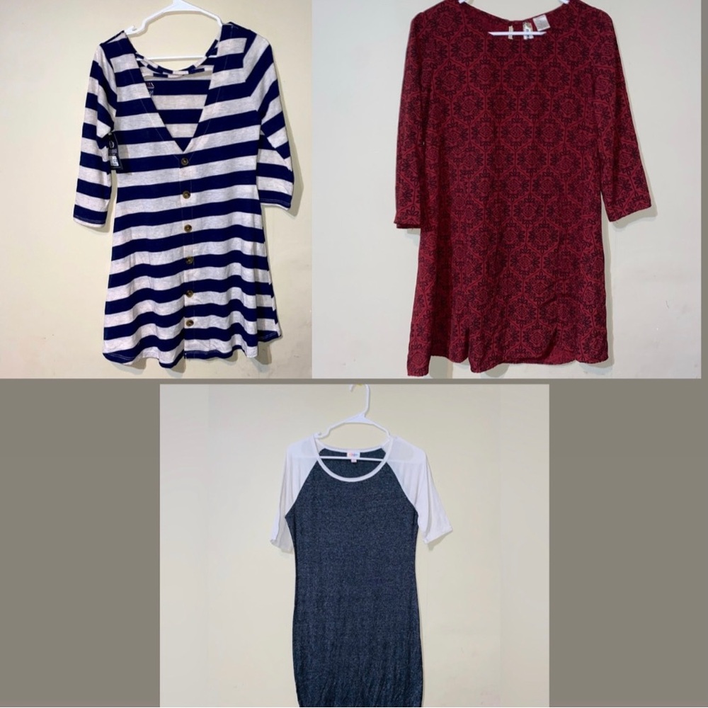 Striped‎ nautical, Mimi chica long sleeve, Lularoe Julia dress